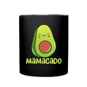 Avocado Mom Mamacado Pregnant Mom - Full Colour Mug - black - Front