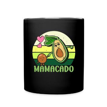 Avocado Mom Mamacado Pregnant Mom - Full Colour Mug - black - Front