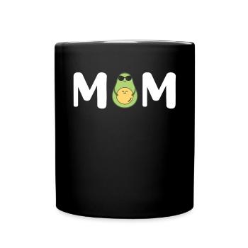 Avocado Mom Mamacado Pregnant Mom - Full Colour Mug - black - Front
