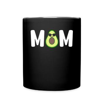 Avocado Mom Mamacado Pregnant Mom - Full Colour Mug - black - Front