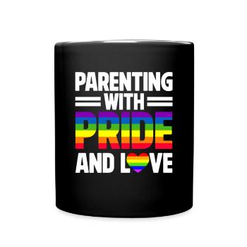 LGBTQ Dad Pride Month Rainbow Gays Father's Day - Full Colour Mug - black - Front