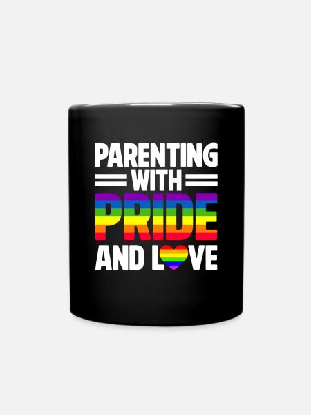 LGBTQ Dad Pride Month Regenbogen Schwule Vatertag - Tasse einfarbig - Schwarz