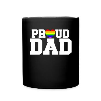 LGBTQ Dad Pride Month Rainbow Gays Father's Day - Full Colour Mug - black - Front