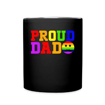LGBTQ Dad Pride Month Rainbow Gays Father's Day - Full Colour Mug - black - Front