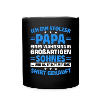 Proud Dad T-Shirt Gift from Son - Full Colour Mug - black - Front