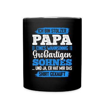 Proud Dad T-Shirt Gift from Son - Full Colour Mug - black - Front