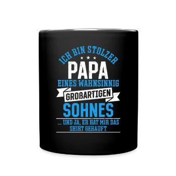 Proud Dad T-Shirt Gift from Son - Full Colour Mug - black - Front