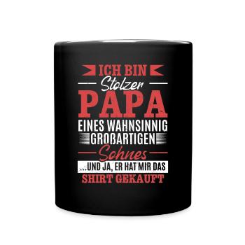 Proud Dad T-Shirt Gift from Son - Full Colour Mug - black - Front