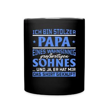 Proud Dad T-Shirt Gift from Son - Full Colour Mug - black - Front