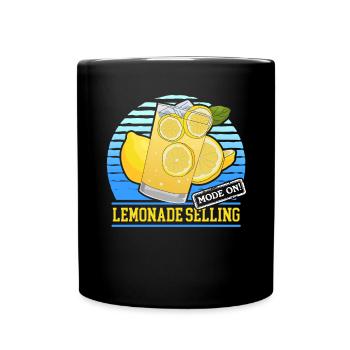 Douche de limonade | Cadeau de limonade au citron - Mug uni - noir - Devant