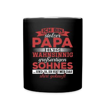 Proud Dad T-Shirt Gift from Son - Full Colour Mug - black - Front