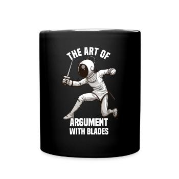Masque Fencer Sport Design Sur Jeu Sur L’escrime De Combat - Mug uni - noir - Devant