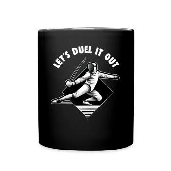 Masque Fencer Sport Design Sur Jeu Sur L’escrime De Combat - Mug uni - noir - Devant