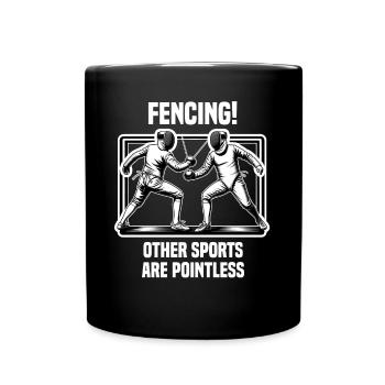 Masque Fencer Sport Design Sur Jeu Sur L’escrime De Combat - Mug uni - noir - Devant