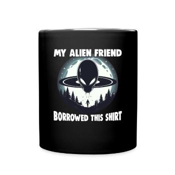 SciFi and Extraterrestrial Aliens and UFO Fan - Full Colour Mug - black - Front