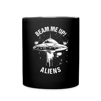 SciFi and Extraterrestrial Aliens and UFO Fan - Full Colour Mug - black - Front