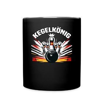 Bowling King Skittles Bowling Club Design for Bowling - Full Colour Mug - black - Front