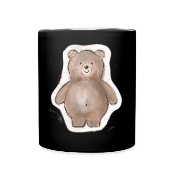Gros ours - Mug uni - noir - Devant