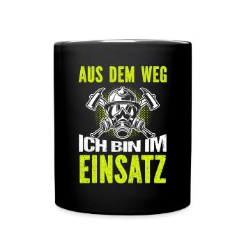 Firefighter Tshirt Firefighter Firefighter 112 - Full Colour Mug - black - Front