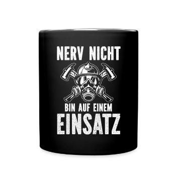 Firefighter Tshirt Firefighter Firefighter 112 - Full Colour Mug - black - Front