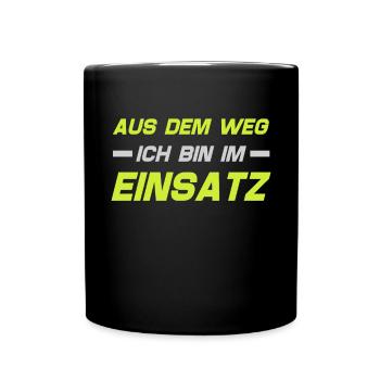 Tshirt pompier pompier pompier pompier 112 - Mug uni - noir - Devant