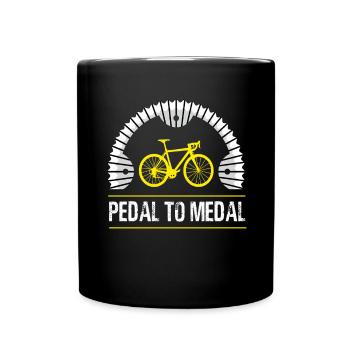 Pedal To Medal Road Bike Road Bike Road Bikes Road Bike - Full Colour Mug - black - Front