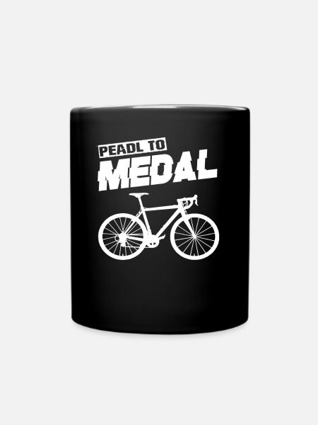 Pedal To Medal Rennrad Roadbike Rennräder Rennrad - Tasse einfarbig - Schwarz