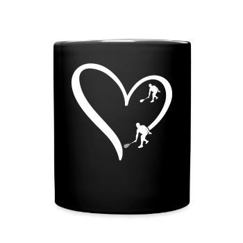 Coeur de squash Silhouette de joueur de squash Squash - Mug uni - noir - Devant
