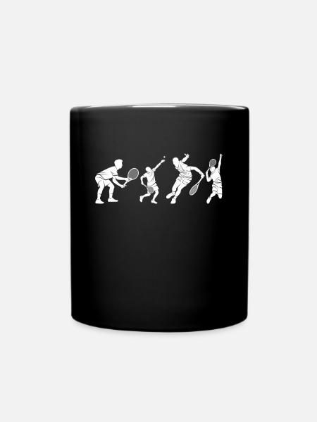 Squash player silhouettes Squash silhouettes - Full Colour Mug - black