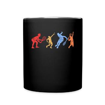 Silhouettes de joueurs de squash Squash - Mug uni - noir - Devant