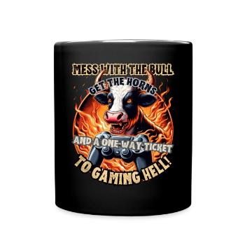 Chemise de vache pour les joueurs - Fan de vache Gaming nerd - Mug uni - noir - Devant