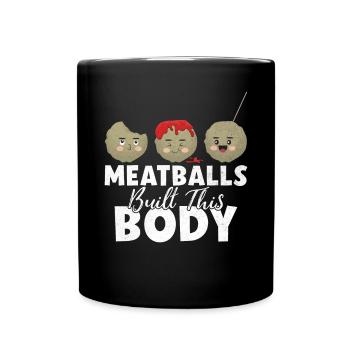 Meatball Lovers Gifts - Full Colour Mug - black - Front