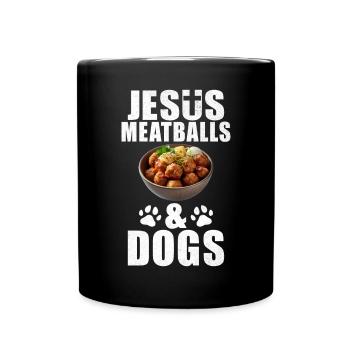 Meatball Lovers Gifts - Full Colour Mug - black - Front