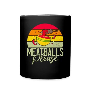 Cadeaux pour les amateurs de boulettes de viande - Mug uni - noir - Devant