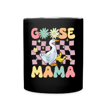 Goose Mom Groovy Goose Duck - Mug uni - noir - Devant
