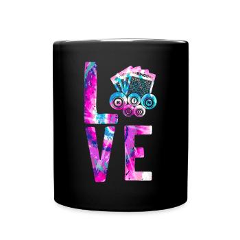 Bingo Player Watercolor Love - Tasse einfarbig - Schwarz - Vorne