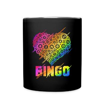 Bingo Player Heart Bingo - Tasse einfarbig - Schwarz - Vorne