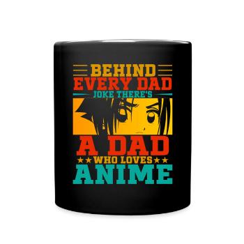Papa Anime Comme Un Papa Ordinaire Otaku Manga Japonais - Mug uni - noir - Devant
