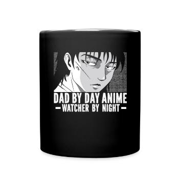 Papa Anime Comme Un Papa Ordinaire Otaku Manga Japonais - Mug uni - noir - Devant