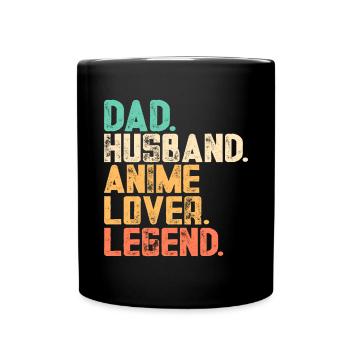 Papa Anime Comme Un Papa Ordinaire Otaku Manga Japonais - Mug uni - noir - Devant