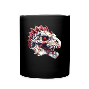 Dragon Skull Halloween Dragon Kids - Full Colour Mug - black - Front