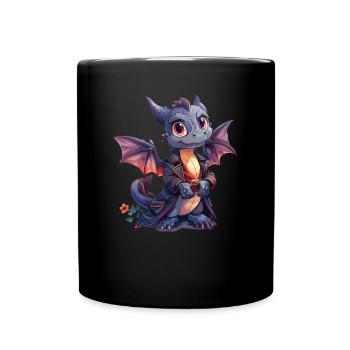 Dragon Vampire Halloween Cute Anime Kids - Full Colour Mug - black - Front