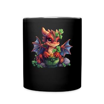 Dragon St. Patrick's Day Irish Kids - Full Colour Mug - black - Front