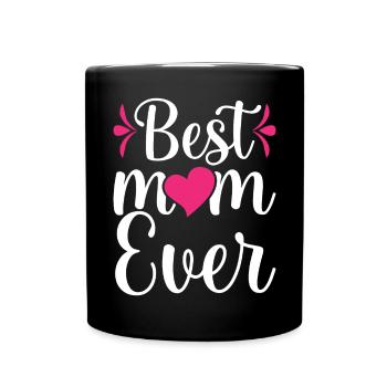 Die beste Mutter aller Zeiten - Tasse einfarbig - Schwarz - Vorne