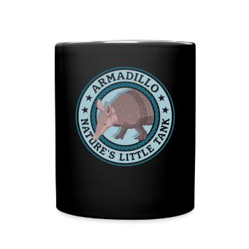 Armadillo Nine-Tie Armadillo Gift - Full Colour Mug - black - Front