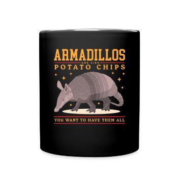 Armadillo Funny Nine-Banded Armadillos Gift - Full Colour Mug - black - Front