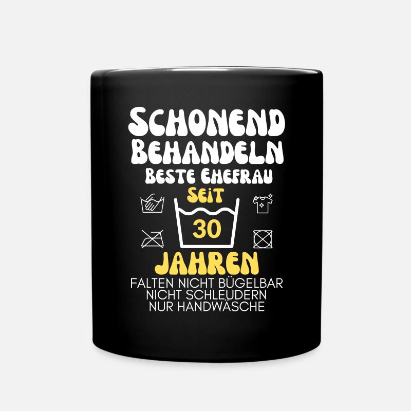 Schonend Behandeln Seit 30 Jahren - Tasse einfarbig - Schwarz