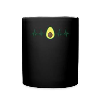 Avocado Guacamole Vegan Geschenk - Tasse einfarbig - Schwarz - Vorne