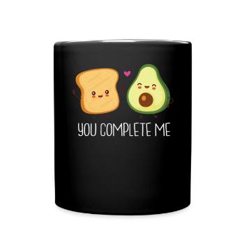 Avocado Guacamole Vegan Geschenk - Tasse einfarbig - Schwarz - Vorne