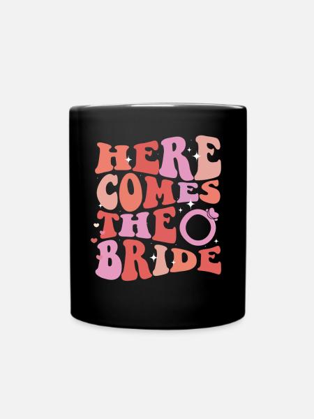Junggesellin Jungesellinnenabschied Braut - Tasse einfarbig - Schwarz